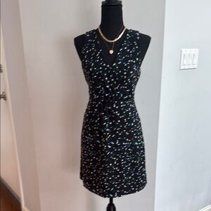 J. Crew Black V-neck Sheath Mini Dress Sleeveless